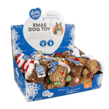  DUVO+ Karácsonyi plüss játék kutyáknak – mézeskalács figura mix színekben 19x15x6cm játék kutyáknak