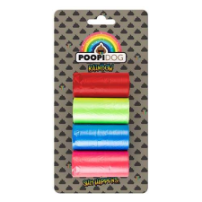DUVO+ Szivárvány ürülékfelszedő zacskó 4db tekercs 15db zacskóval 32x19cm kutyafelszerelés