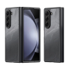 DUX DUCIS AIMO műanyag telefonvédő (ütésállóság, szilikon keret, kameravédő, matt, hullám) FEKETE Samsung Galaxy Z Fold6 5G (SM-F956)