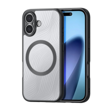 DUX DUCIS AIMO szilikon telefonvédő (ütésállóság, kameravédő, MagSafe, hullám) FEKETE Apple iPhone 17 tok és táska