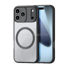 DUX DUCIS AIMO szilikon telefonvédő (ütésállóság, kameravédő, MagSafe, hullám) FEKETE (GP-173285) tok és táska