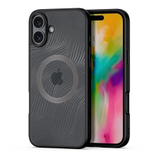 DUX DUCIS Apple iPhone 16 aimo szilikon telefonvédő (ütésállóság, kameravédő, magsafe, hullám) fekete tok és táska