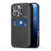 DUX DUCIS Apple iPhone 16 Pro Max rafi ii mag szilikon telefonvédő (kitámasztó, kártyazseb, rfid, magsafe) fekete