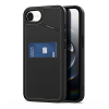 DUX DUCIS Apple iPhone 16e rafi ii mag szilikon telefonvédő (kitámasztó, kártyazseb, rfid, magsafe) fekete