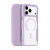DUX DUCIS Apple iPhone 17 Pro Max skin x pro tok álló, bőr hatású (flip, oldalra nyíló, rfid, magsafe) lila