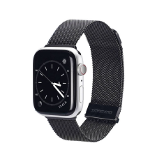 DUX DUCIS Apple Watch 42/44/45mm milánói szíj, fekete okosóra kellék