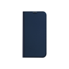 DUX DUCIS Bőrhatású oldalra nyíló mágneses telefontok ívelt sarkokkal kártyatartóval iPhone 7/8/SE2 (2020)/SE3 (2022) 4.7 colos Dux Ducis Skin Pro sötétkék