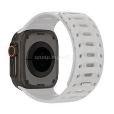 DUX DUCIS CS pótszíj (egyedi méret, nagy, szilikon, lyukacsos, mágneses) VILÁGOSSZÜRKE (GP-164440) okosóra kellék