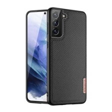 DUX DUCIS Fino szilikon mobiltelefon tok - fekete, rács minta (Samsung Galaxy S21+) tok és táska