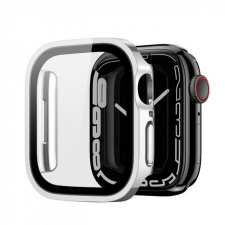 DUX DUCIS Hamo Apple Watch 7/8/9 41mm tok kijelzővédő felülettel, ezüst okosóra kellék