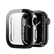 DUX DUCIS Hamo Apple Watch 7/8/9 41mm tok kijelzővédő felülettel, fekete okosóra kellék