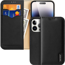 DUX DUCIS Hivo iPhone 15 Pro fekete flipes bőr tok tok és táska