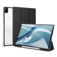 DUX DUCIS Huawei MatePad Pro 12.6 (2021), mappa tok, Trifold, légpárnás sarok, közepesen ütésálló, M-Pen tartóval, átlátszó hátlap, Dux Ducis Toby, fekete tablet tok