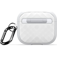 DUX DUCIS Pecc Serie Rhombus AirPods 3 tok karabinerrel - ezüst-fehér fülhallgató, fejhallgató tok