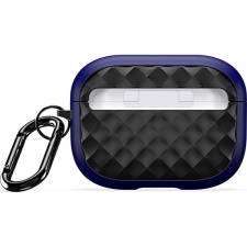 DUX DUCIS Pecc Serie Rhombus AirPods Pro 2 tok karabinerrel - kék-fekete fülhallgató, fejhallgató tok