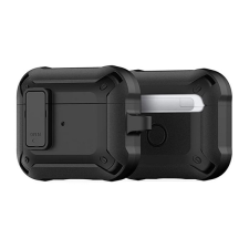 DUX DUCIS peco műanyag tok (erős ütésállóság + karabíner) fekete Apple airpods 3 tok és táska