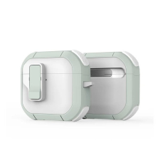 DUX DUCIS PECP AirPods 4 műanyag/szilikon tok, fehér-zöld fülhallgató, fejhallgató tok