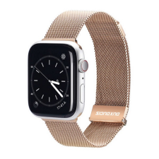 DUX DUCIS pótszíj (egyedi méret, alumínium, milánói, mágneses zár) ARANY Apple Watch Series 3 42mm, Apple Watch Series 4 44mm, Apple Watch Series 6 44mm, Apple Watch Series 2 42mm, Apple Watch okosóra kellék