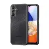 DUX DUCIS Samsung Galaxy A25 5G SM-A256B, Műanyag hátlap védőtok + szilikon keret, hullám minta, Dux Ducis Aimo, áttetsző/fekete