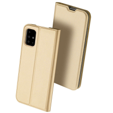 DUX DUCIS Samsung Galaxy S20 Plus Telefontok - Dux Ducis arany flipcover tok tok és táska