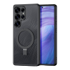 DUX DUCIS Samsung Galaxy S25 Ultra 5G hátlaptok, telefon tok, MagSafe kompatibilis, kamera védelemmel, műanyag, fekete, Dux Ducis Aimo MAG