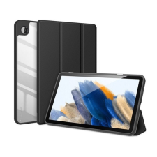 DUX DUCIS Samsung Galaxy Tab A9 (8.7) SM-X110 / X115, mappa tok, Trifold, légpárnás sarok, közepesen ütésálló, átlátszó hátlap, Dux Ducis Toby, fekete (RS150507) tablet tok