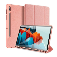 DUX DUCIS Samsung Galaxy Tab S7 11.0 / Tab S8 11.0, mappa tok, Trifold, S Pen tartóval, Dux Ducis Domo, rózsaszín tablet tok