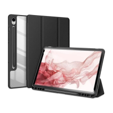 DUX DUCIS Samsung Galaxy Tab S9 11.0 SM-X710 / X716B, mappa tok, Trifold, légpárnás sarok, közepesen ütésálló, S-Pen tartóval, átlátszó hátlap, Dux Ducis Toby, fekete tablet tok