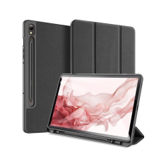 DUX DUCIS Samsung Galaxy Tab S9 11.0 SM-X710 / X716B, mappa tok, Trifold, S Pen tartóval, Dux Ducis Domo, fekete (RS147036) tablet tok