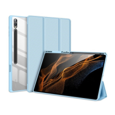 DUX DUCIS Samsung Galaxy Tab S9 Ultra 14.6 SM-X910 / X916B, mappa tok, Trifold, légpárnás sarok, közepesen ütésálló, S-Pen tartóval, átlátszó hátlap, Dux Ducis Toby, kék tablet tok