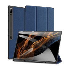 DUX DUCIS Samsung Galaxy Tab S9 Ultra 14.6 SM-X910 / X916B, mappa tok, Trifold, S Pen tartóval, Dux Ducis Domo, sötétkék tablet tok
