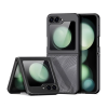 DUX DUCIS Samsung Galaxy Z Flip6 5G (SM-F741) aimo védő (ütésálló, szilikon keret, kameravédő, matt, hullám) fekete
