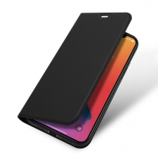 DUX DUCIS Skin Pro bőr könyvtok iPhone 12 Pro Max, fekete tok és táska