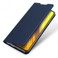 DUX DUCIS Skin Pro bőr könyvtok Xiaomi Poco M3 / Redmi 9T, kék tok és táska