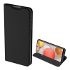 DUX DUCIS SKIN PRO tok álló, bőr hatású (FLIP, oldalra nyíló, bankkártya tartó, asztali tartó funkció) FEKETE [Samsung Galaxy A42 5G (SM-A425F)] (5996591017341)