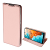 DUX DUCIS SKIN PRO tok álló, bőr hatású (FLIP, oldalra nyíló, bankkártya tartó, asztali tartó funkció) ROZÉARANY [Huawei Y6 2019 (Y6 Prime 2019)] (5996457868025)