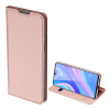 DUX DUCIS SKIN PRO tok álló, bőr hatású (FLIP, oldalra nyíló, bankkártya tartó, asztali tartó funkció) ROZÉARANY [Huawei Y8p] (5996457971817)