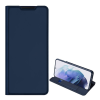 DUX DUCIS SKIN PRO tok álló, bőr hatású (FLIP, oldalra nyíló, bankkártya tartó, asztali tartó funkció) SÖTÉTKÉK Samsung Galaxy S22 Plus 5G (SM-S906)