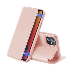 DUX DUCIS Skin X Apple iPhone 12 mini tok álló (Flip, oldalra nyíló) rózsaszín tok és táska