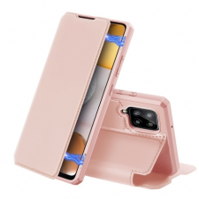 DUX DUCIS Skin X bőr könyvtok Samsung Galaxy A42 5G, rózsaszín tok és táska