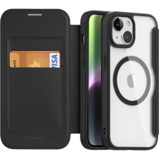 DUX DUCIS Skin X iPhone 15 Pro fekete flipes bőr tok (CAS130724A) tok és táska