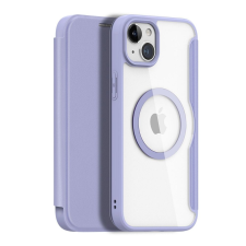 DUX DUCIS Skin X Pro - Folio tok MagSafe kompatibilis Apple iPhone 15 Plus lila színű készülékkel tok és táska