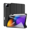 DUX DUCIS Xiaomi Pad 7 Pro  domo tok álló, bőr hatású (flip, oldalra nyíló, trifold, asztali tartó, ceruza tartó) fekete