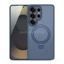 DUX DUCIS YIND szilikon telefonvédő (ütésállóság, kameravédő, matt, MagSafe, kitámasztó) SÖTÉTKÉK (GP-179577) tok és táska