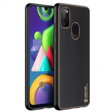 DUX DUCIS Yolo bőr tok Samsung Galaxy M30s, fekete tok és táska