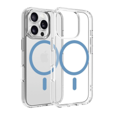 DVICED Magsafe iPhone 16 Pro clear case Blue tok és táska