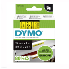 DYMO Betűnyomó kazetta gépi 19mmx7m Dymo fekete-sárga 45808 árazógép