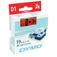 DYMO címke LM D1 alap 19mm fekete betű / piros alap etikett