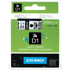 DYMO D1 6mmx7m fekete/áttetsző feliratozógép szalag nyomtató kellék