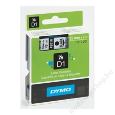 DYMO Feliratozógép szalag, 6 mm x 7 m, DYMO D1, fehér-fekete (GD43613) fénymásolópapír